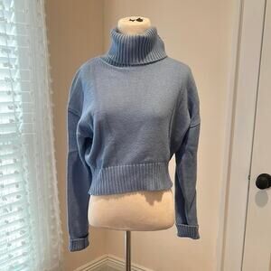 Club Monaco Blue Chunky Turtleneck Sweater – Size Small S